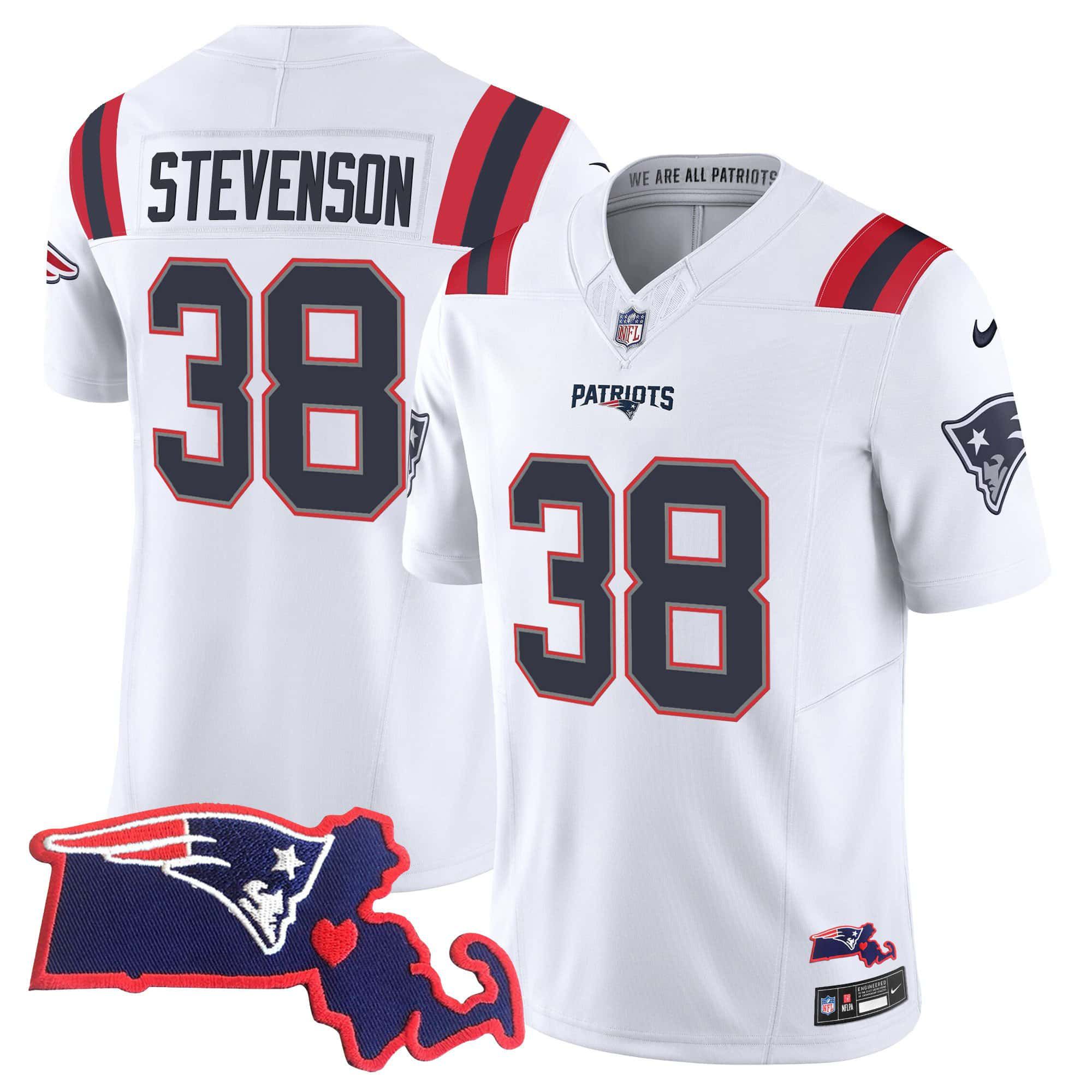 Men New England Patriots #38 Stevenson White 2024 Nike Patch Vapor Limited NFL Jersey->indianapolis colts->NFL Jersey